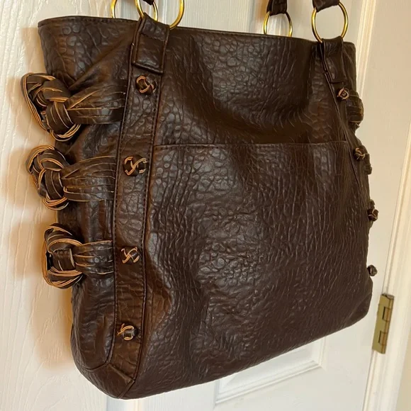 BRACIANO Shoulder Bag Handbag Brown REALLY NICE 15 w x12 h x 3” - Picture 2 of 13